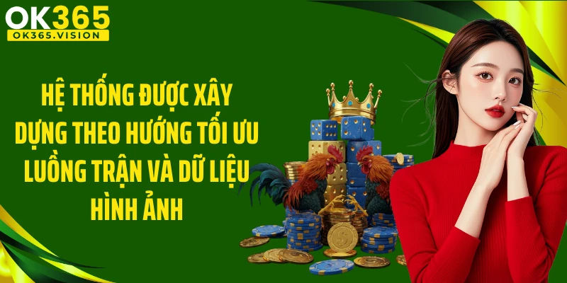 Hệ thống được xây dựng theo hướng tối ưu luồng trận và dữ liệu hình ảnh.