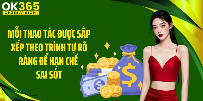 Mỗi thao tác được sắp xếp theo trình tự rõ ràng để hạn chế sai sót